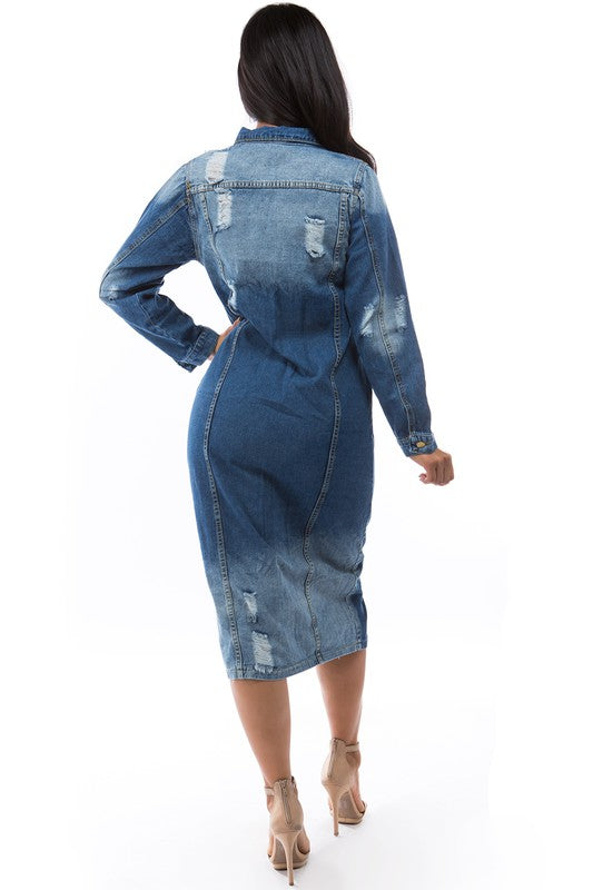 DENIM JACKET DRESS