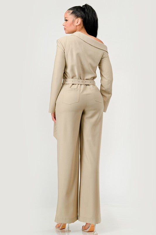 Savannah Elegance Trench Jumpsuit