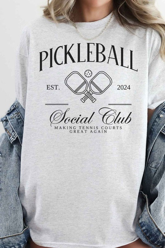 PICKLEBALL SOCIAL CLUB OVERSIZED GRAPHIC TEE