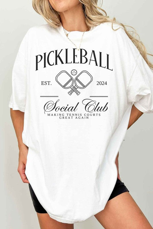 PICKLEBALL SOCIAL CLUB OVERSIZED GRAPHIC TEE