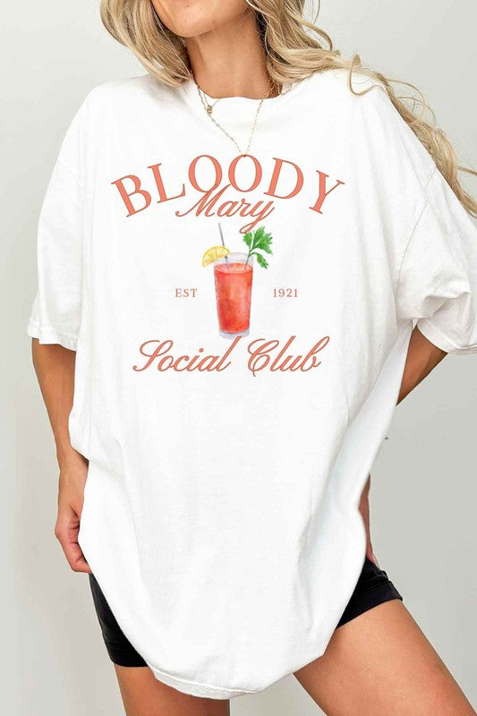 BLOODY MARY SOCIAL CLUB OVERSIZED GRAPHIC TEE