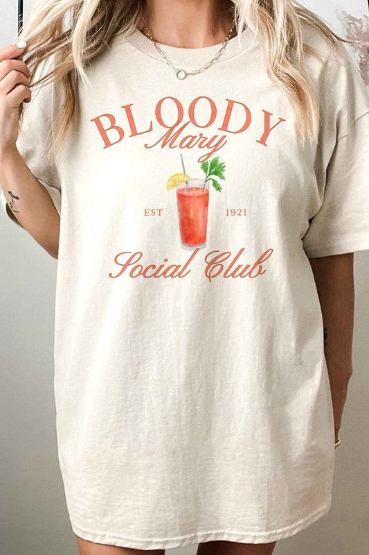 BLOODY MARY SOCIAL CLUB OVERSIZED GRAPHIC TEE