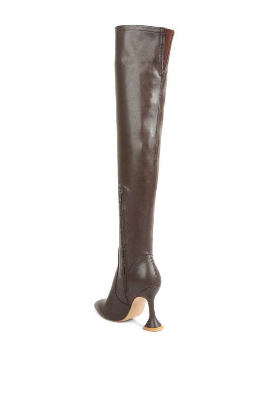 BRANDY OVER THE KNEE HIGH HEELED BOOTS